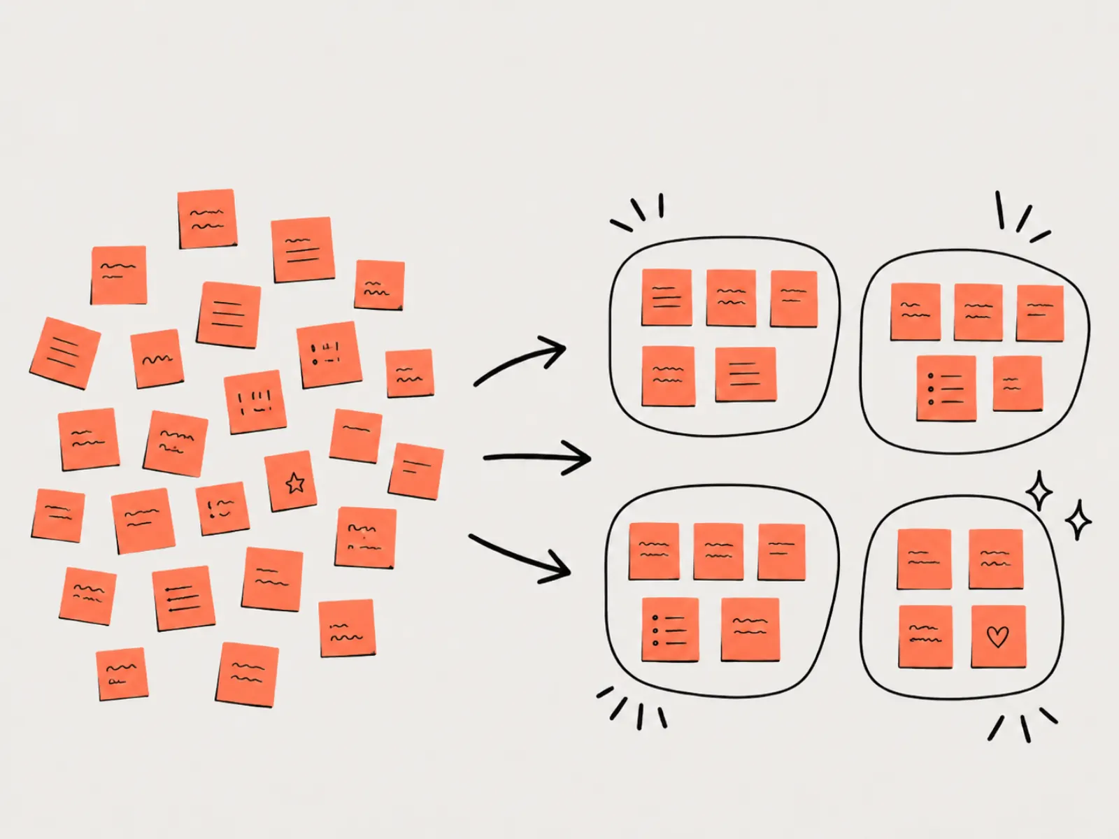 Affinity Mapping template illustration